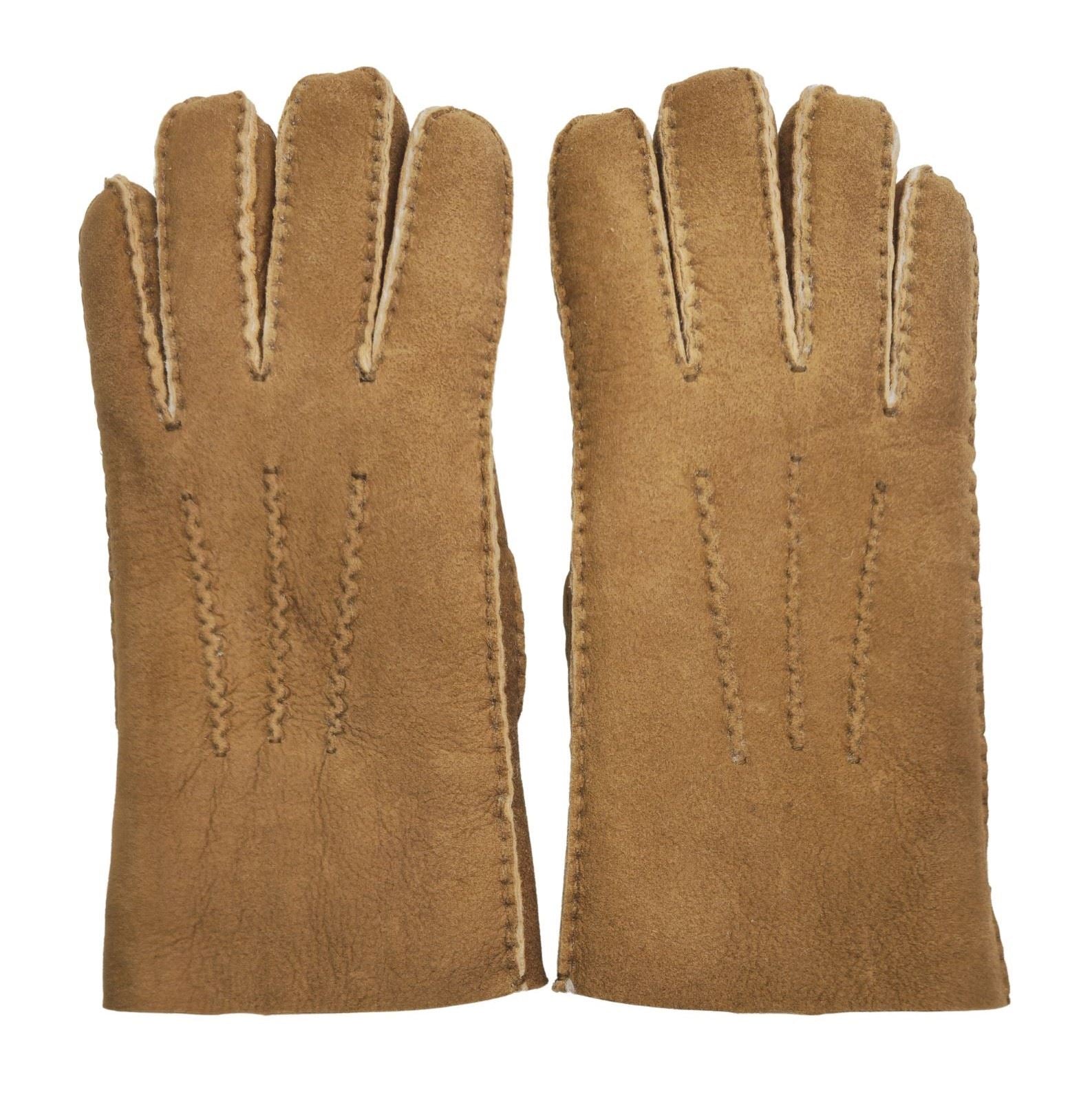 Men’s Sheepskin Suede Leather Wool Lining Gloves