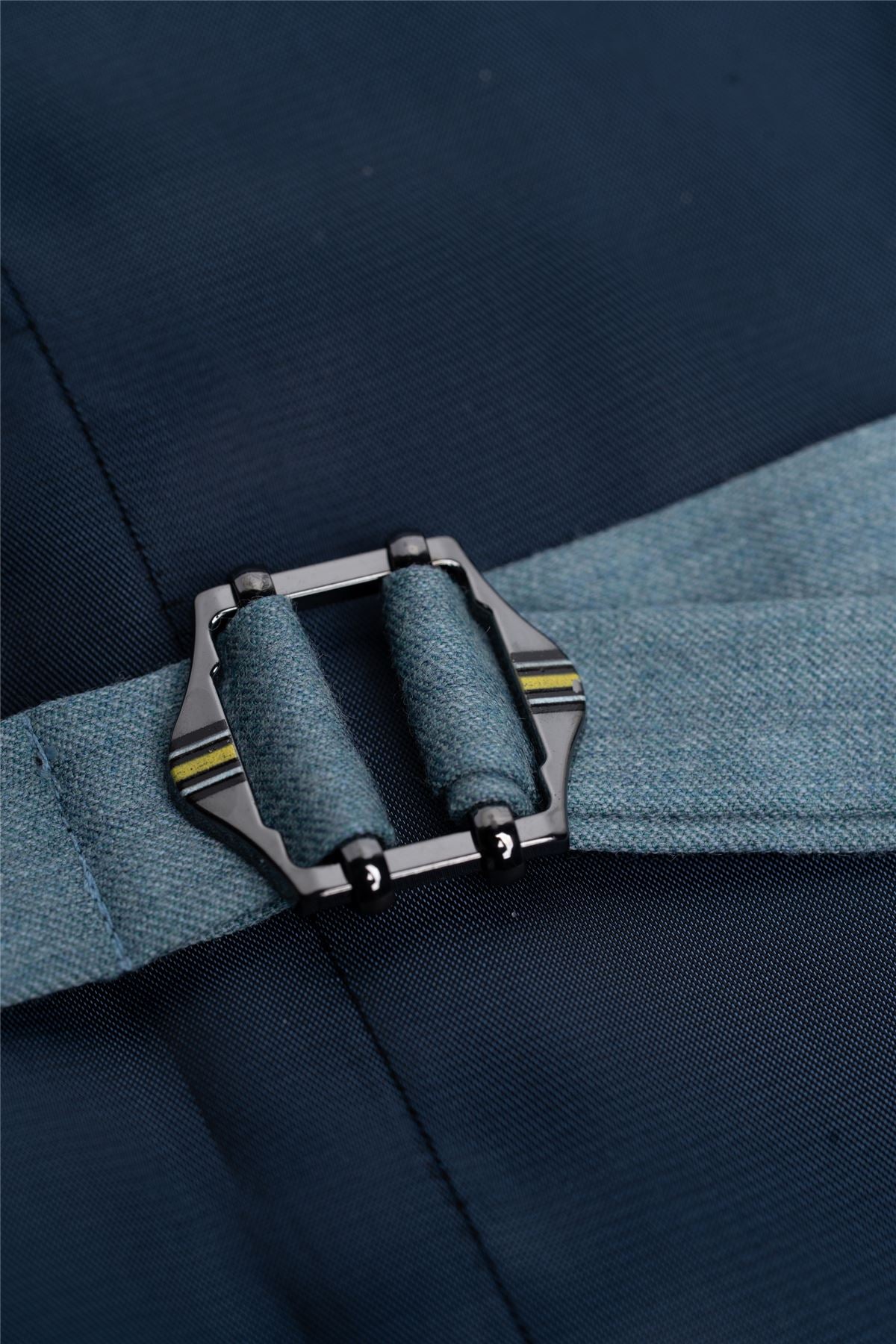 James - Men's Light Blue Textured Waistcoat