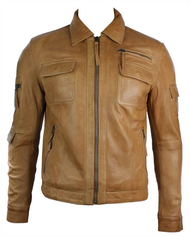 Mens Short Box Real Leather Jacket Black Vintage Slim Fit Retro Zipped Casual - Knighthood Store