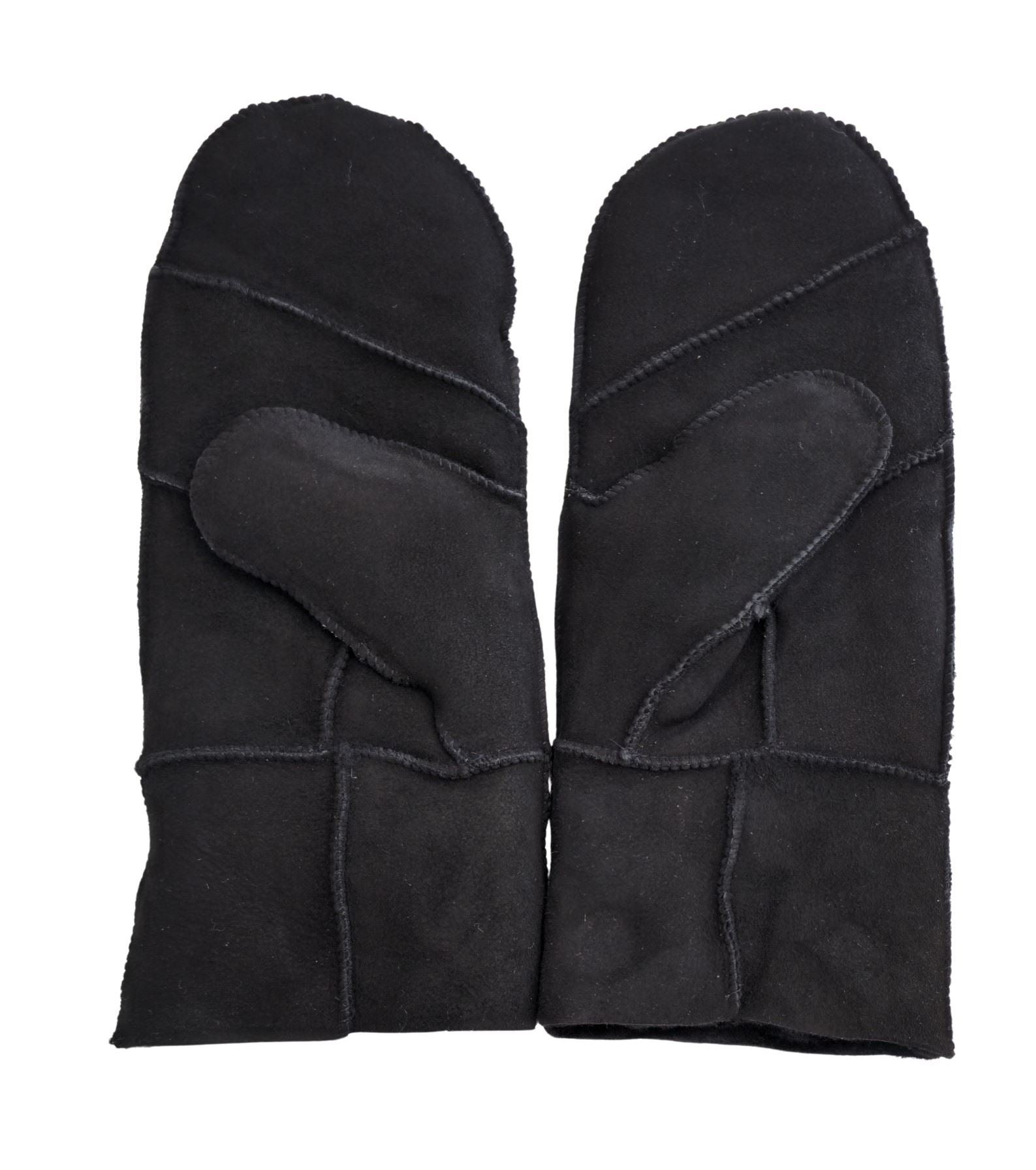 Women’s Premium Suede Leather Shearling Wool Lining Gloves