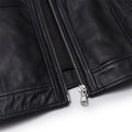 Women's Leather Jacket Cropped Biker Zipper Short Coat - Knighthood Store