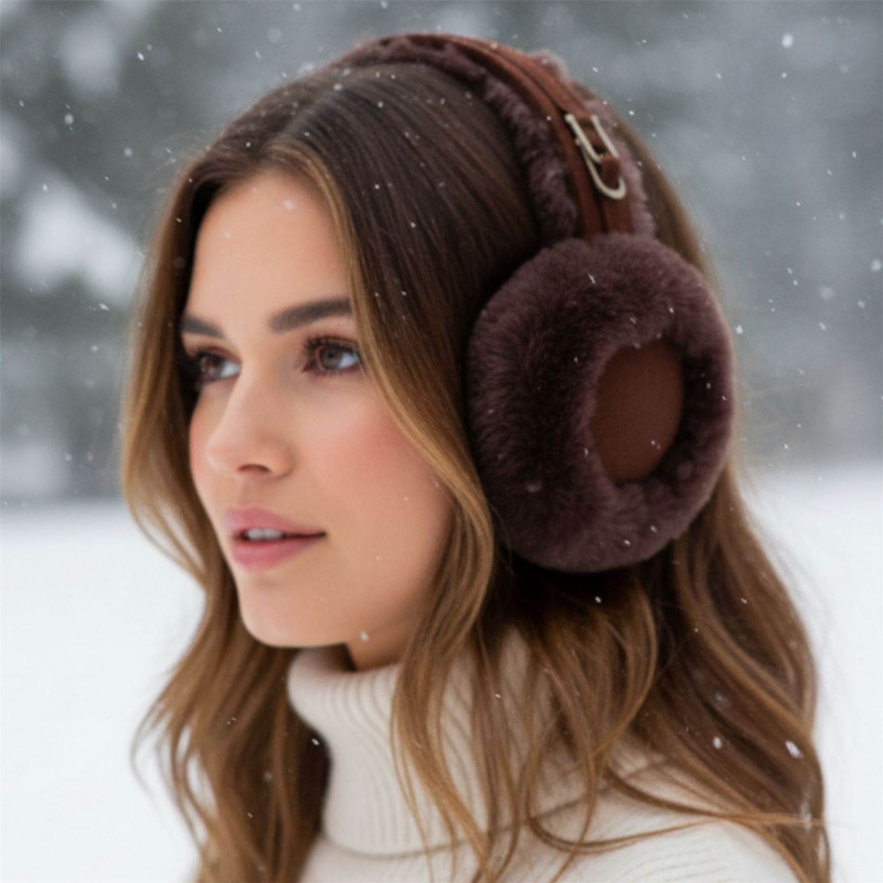Womens Sheepskin Shearling Winter Ear Muffs