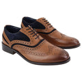 Mens Full Leather Suede Laced Oxford Brogues Smart Casual Formal Gatsby - Knighthood Store