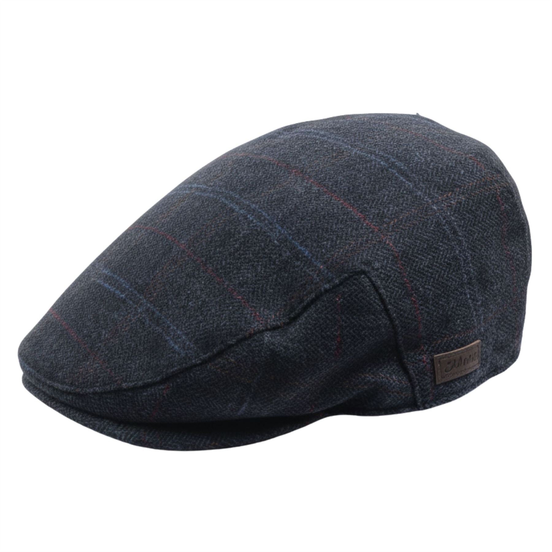 Men's Wool Blend Herringbone Plaid Ivy Flat Cap