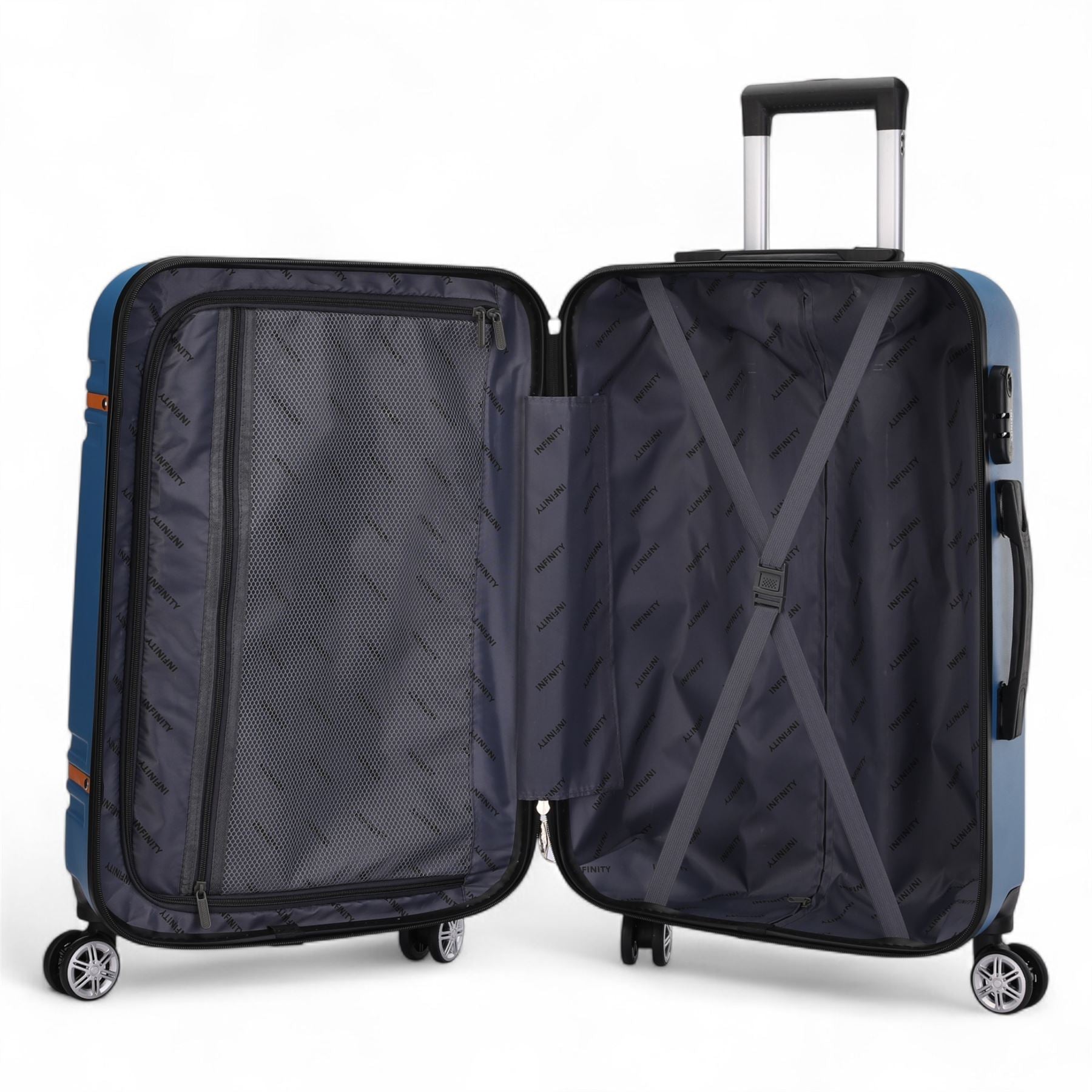 Hard Shell Modern 4-Wheel Luggage Suitcase Set