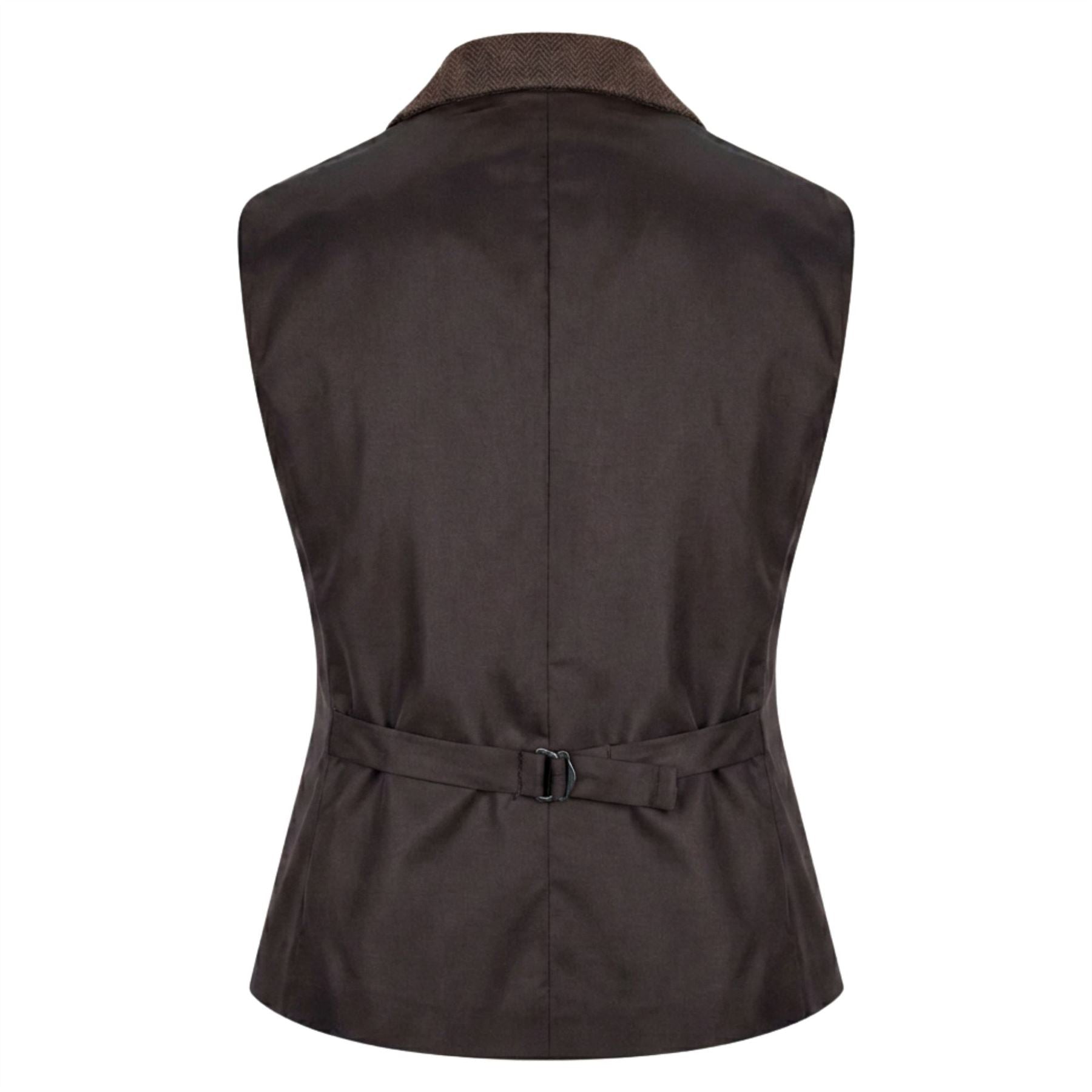 IMW-04 - Women's Brown Tweed Herringbone Blazer Waistcoat