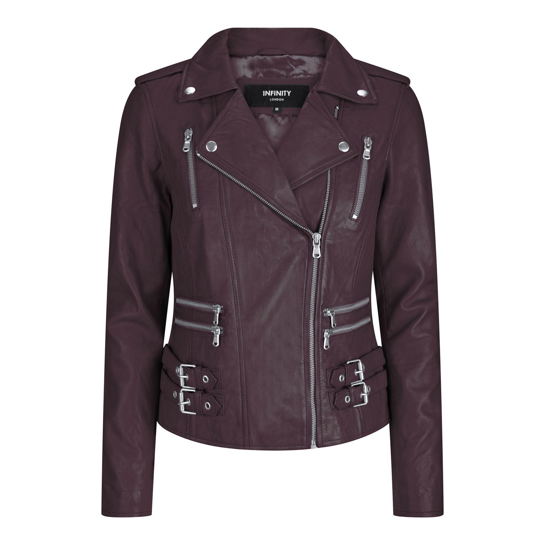 Womens Ladies Real Soft Leather Racing Style Biker Jacket - Knighthood Store