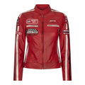 Women's Leather Motorcycle Biker Jacket - Knighthood Store