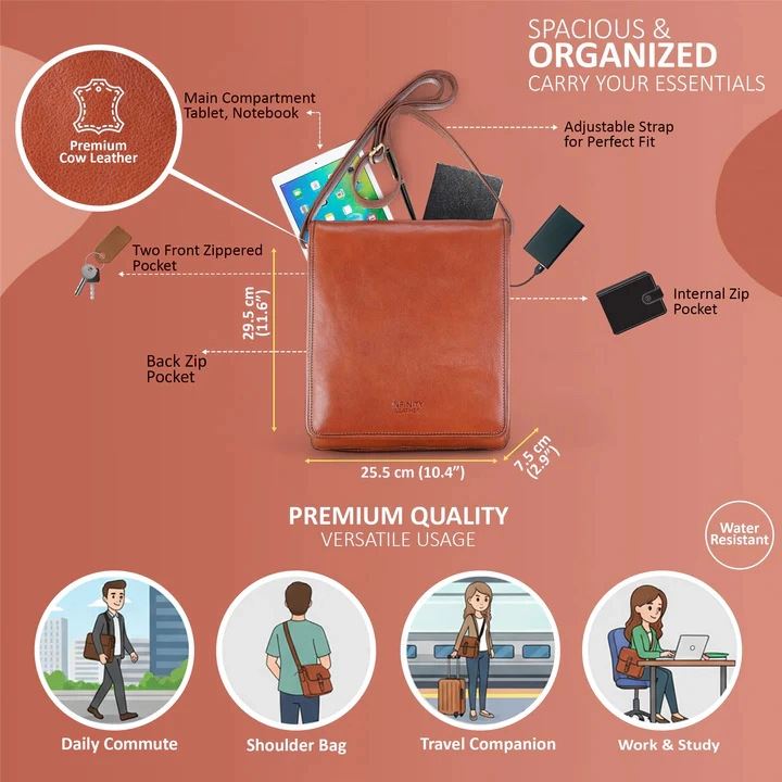 Ranger - Genuine Leather Crossbody Messenger Bag