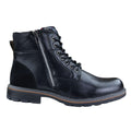 Mens Military Boots Laced Black Brown Side Zip Retro Punk Casual - Knighthood Store