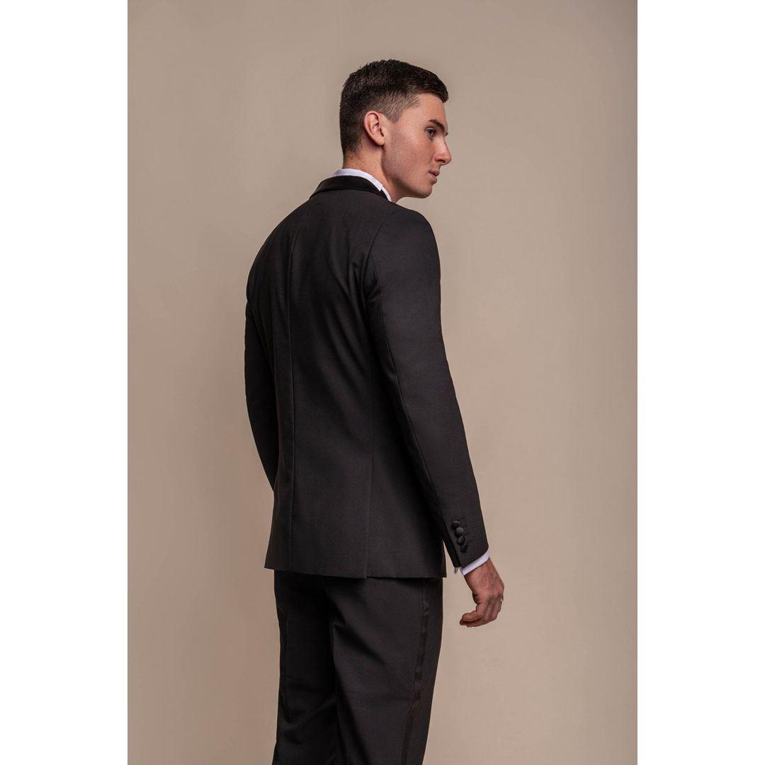 Mens Black Tuxedo 2 Piece Shawl Collar Suit - Knighthood Store