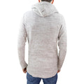 Mens Cross Zip Hood Cardigan Wool Feel Long Knitted Jumper Casual Tailored Fit - Knighthood Store