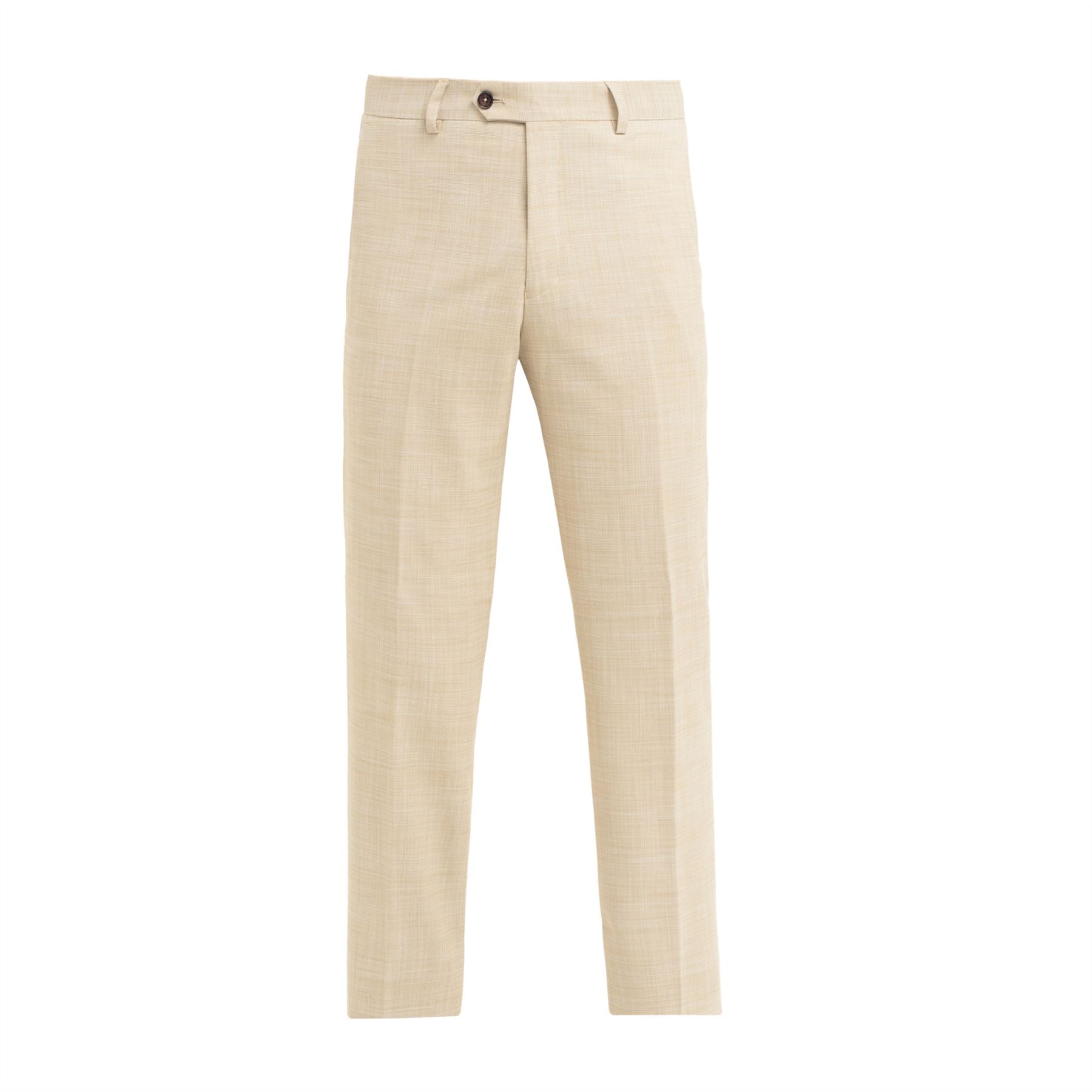Camden - Men's Beige Check Trousers