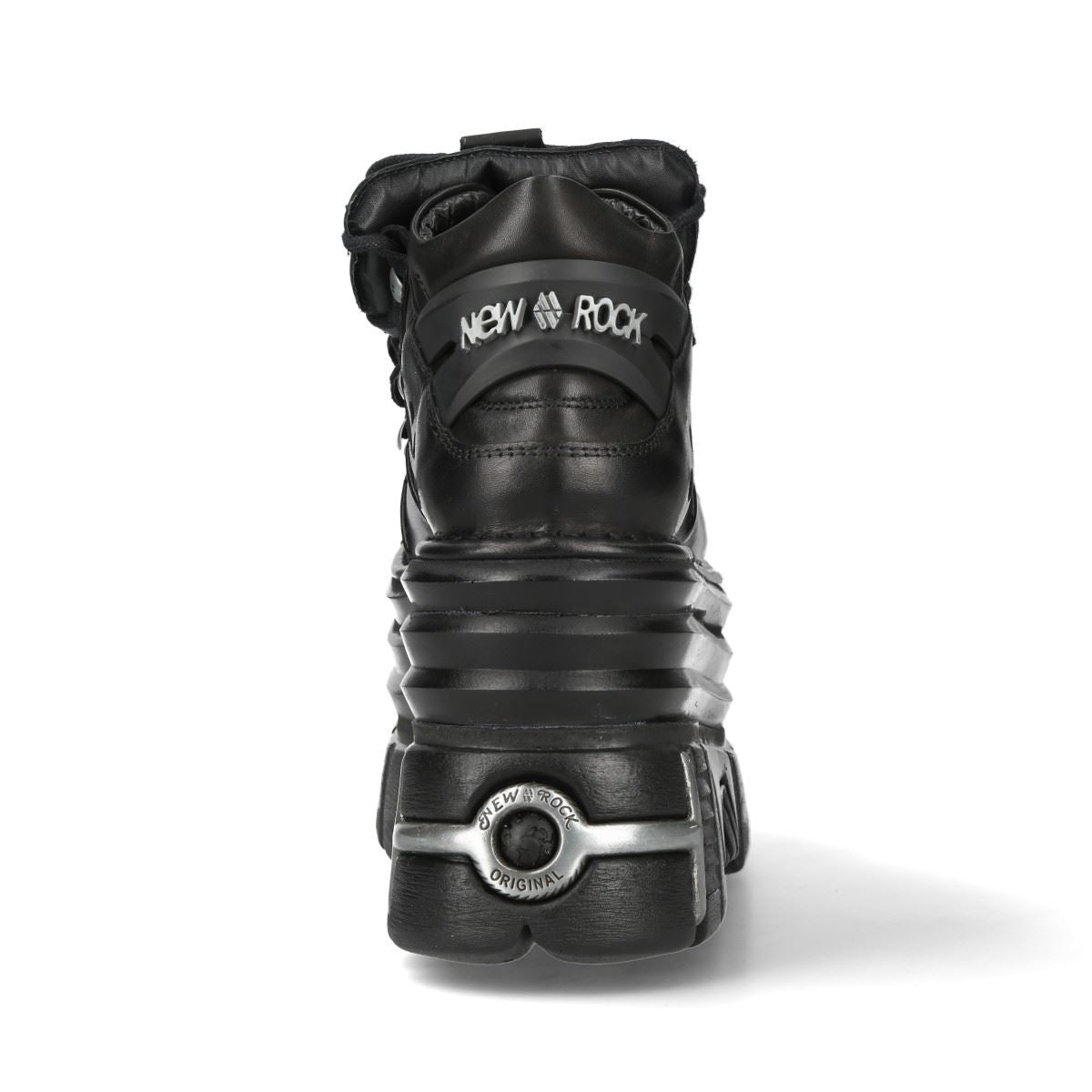 New Rock M-106-C181 Black Gothic Chunky Platform Ankle Boots