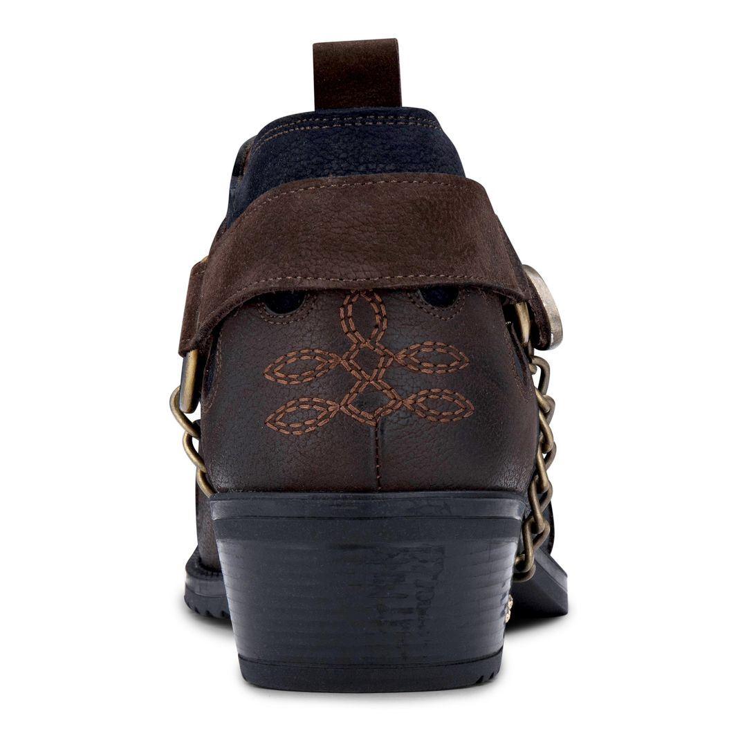 Mens Genuine Leather Western Shoes Croc Snake Pattern Metal Chain Belt Cuban Heel Dancing - Knighthood Store