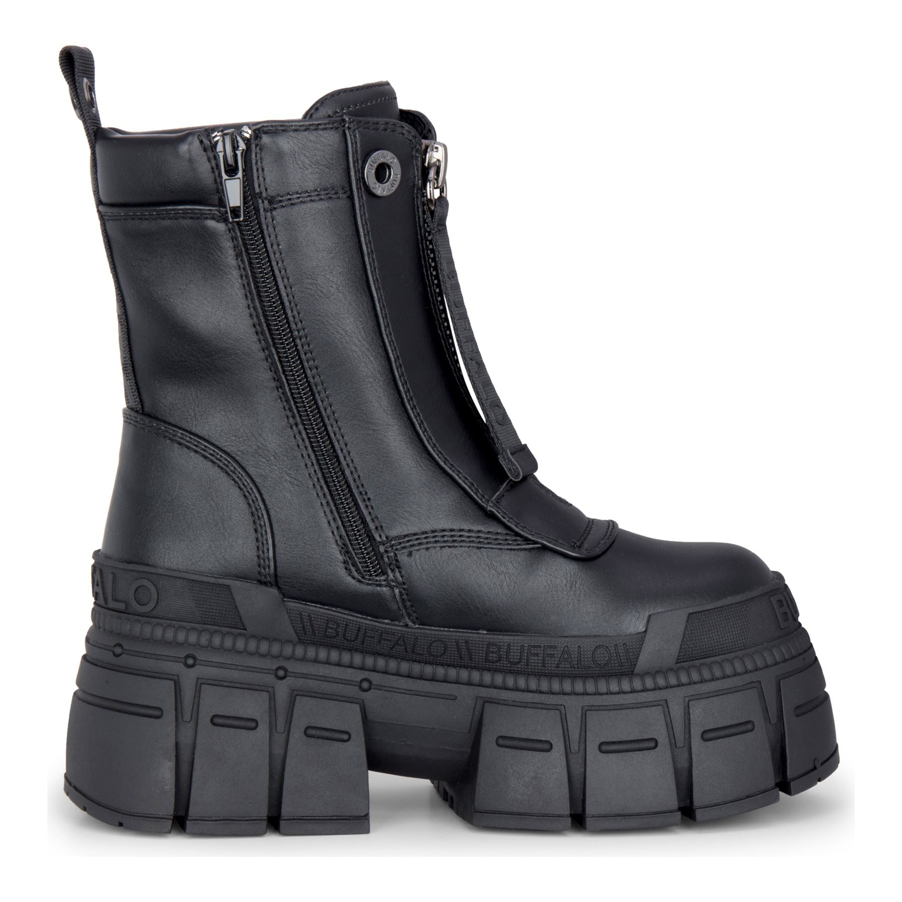 GOSPHER ZIP BOOT - Women’s Black Front-Zip Ankle Boots