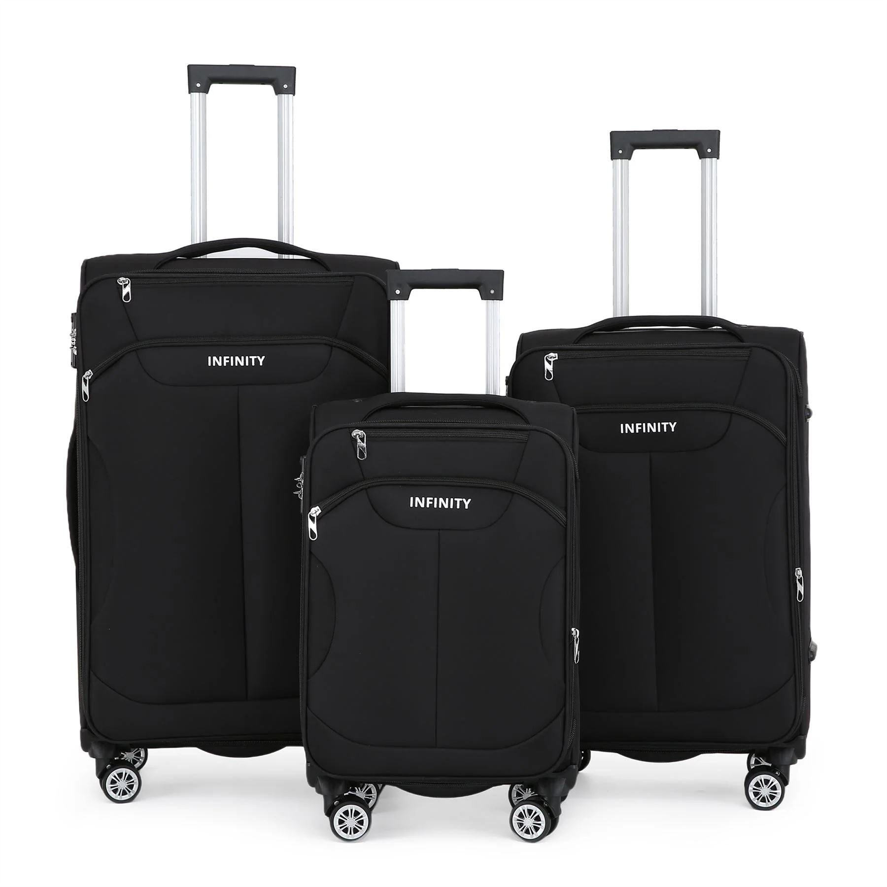 Lightweight Soft Shell Luggage Set Travel Suitcases