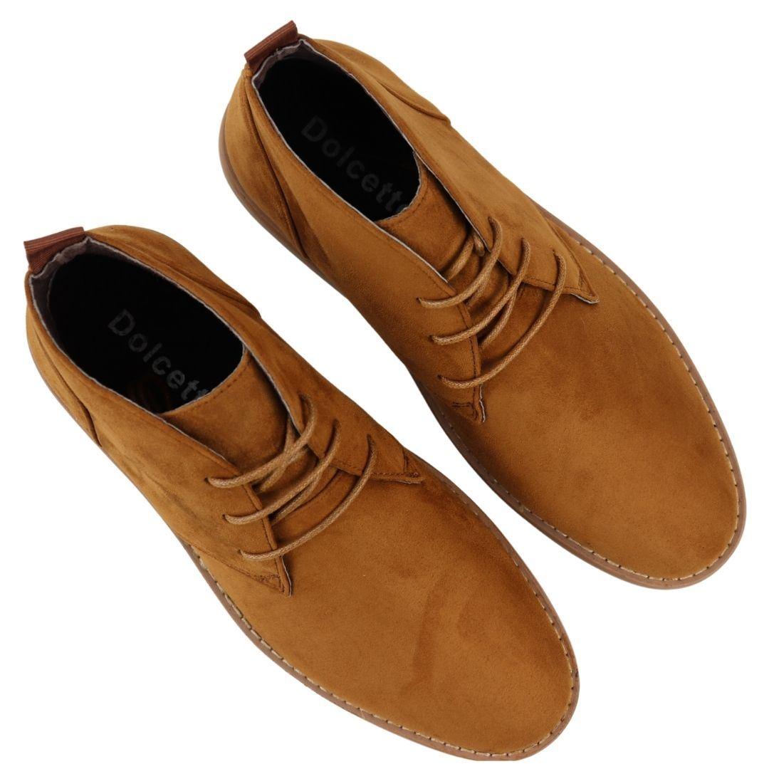 Mens's Chukka Desert Ankle Boots Lace Up Suede Shoes - Knighthood Store