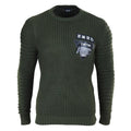 Mens Wool Feel Knitted Warm Jumper Chunky Smart Casual Tailored Fit Round Neck - Knighthood Store