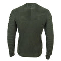 Mens Wool Feel Knitted Warm Jumper Chunky Smart Casual Tailored Fit Round Neck - Knighthood Store