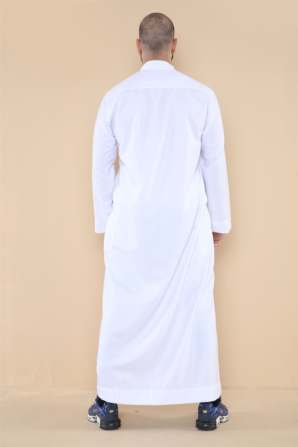 Mens Thobe Jubba Nehru Stand Collar Islamic Clothing Muslim Cotton Kaftan Dress Robe Saudi