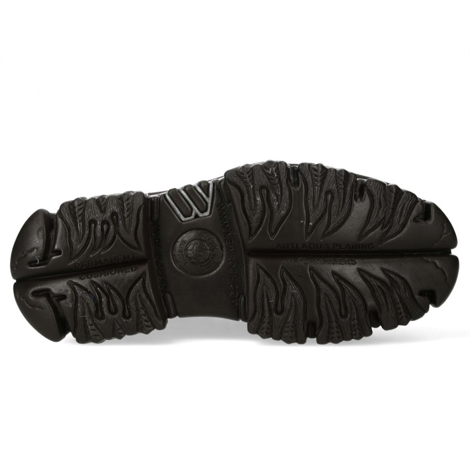 New Rock M-106-C194 Brown Flame Leather Ankle Platform Boots