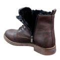 Mens Laced Zip Ankle Boots Fur Fleece Lined Warm Casual Hiking Combat Military - Knighthood Store