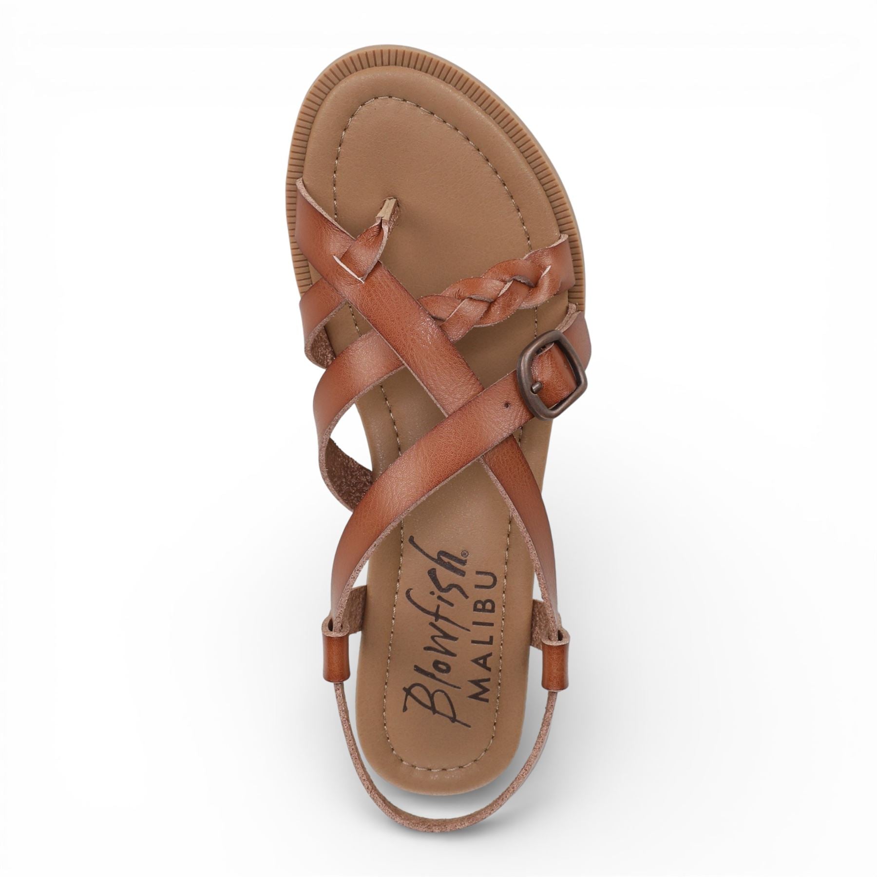 April - Women's Scotch Tan Micro Wedge Strappy Sandals