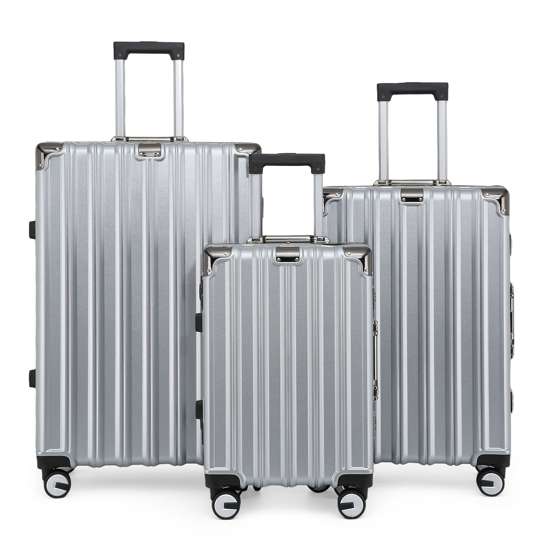 Robust Hard Shell Luggage 8 Wheel Suitcase Set