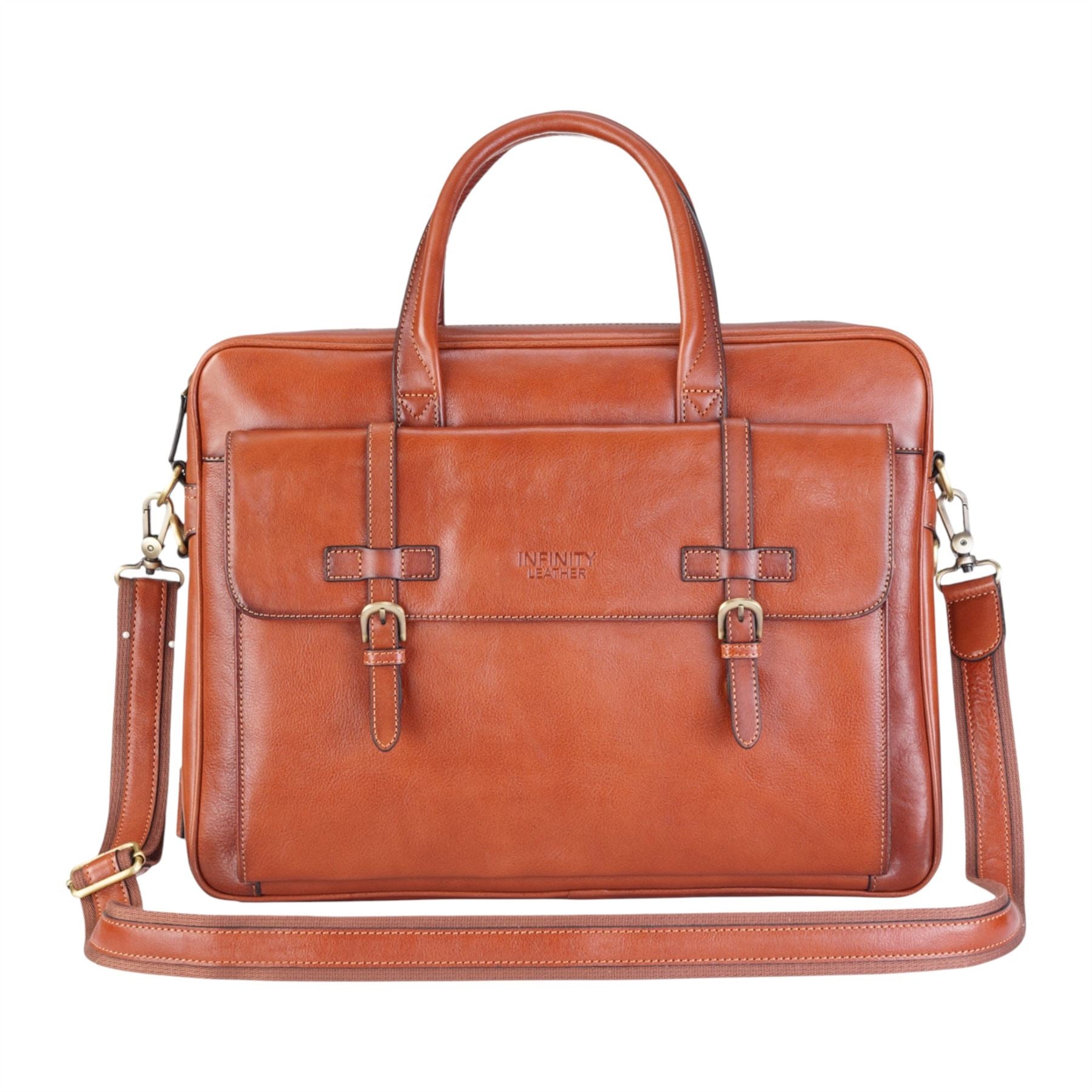 Belmont - Vintage Genuine Leather Laptop Bag Briefcase