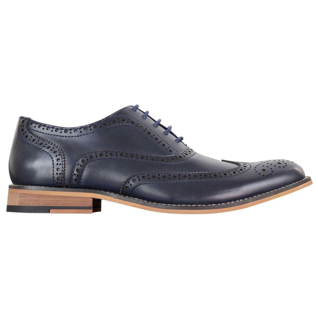 Mens Real Leather Laced Gatsby Brouges Smart Designer Retro Vintage Shoes - Knighthood Store