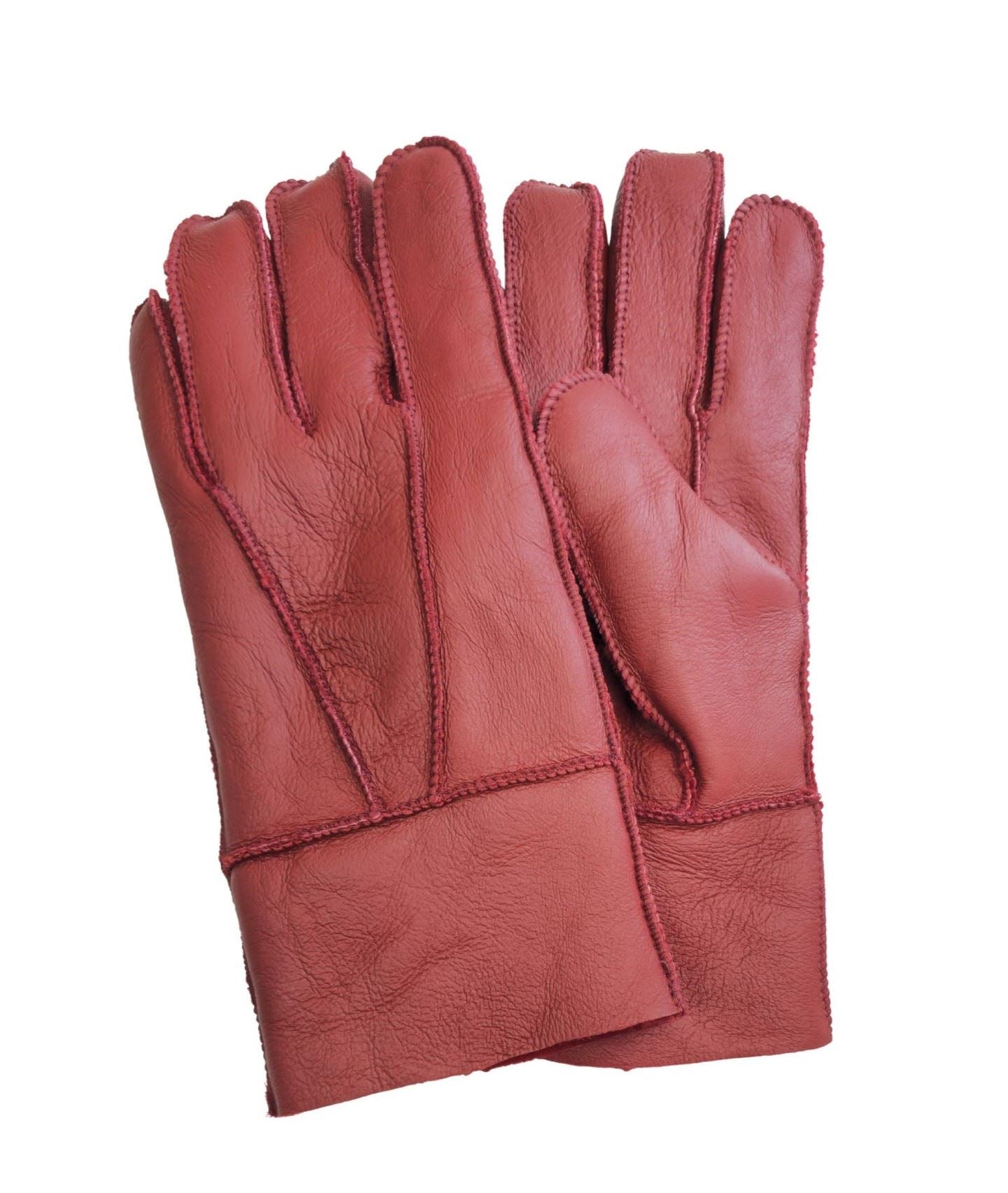 Unisex Napa Leather Wool Shearling Lined Gloves