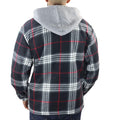 Men's Jumper Thermal Fleece Fur Lined Lumberjack Removable Hooded Buttoned Check Winter Shirt - Knighthood Store