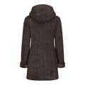 Womens 3/4 Mid Length Real Sheepskin Brown Vintage Toscana Suede Hood Coat - Knighthood Store