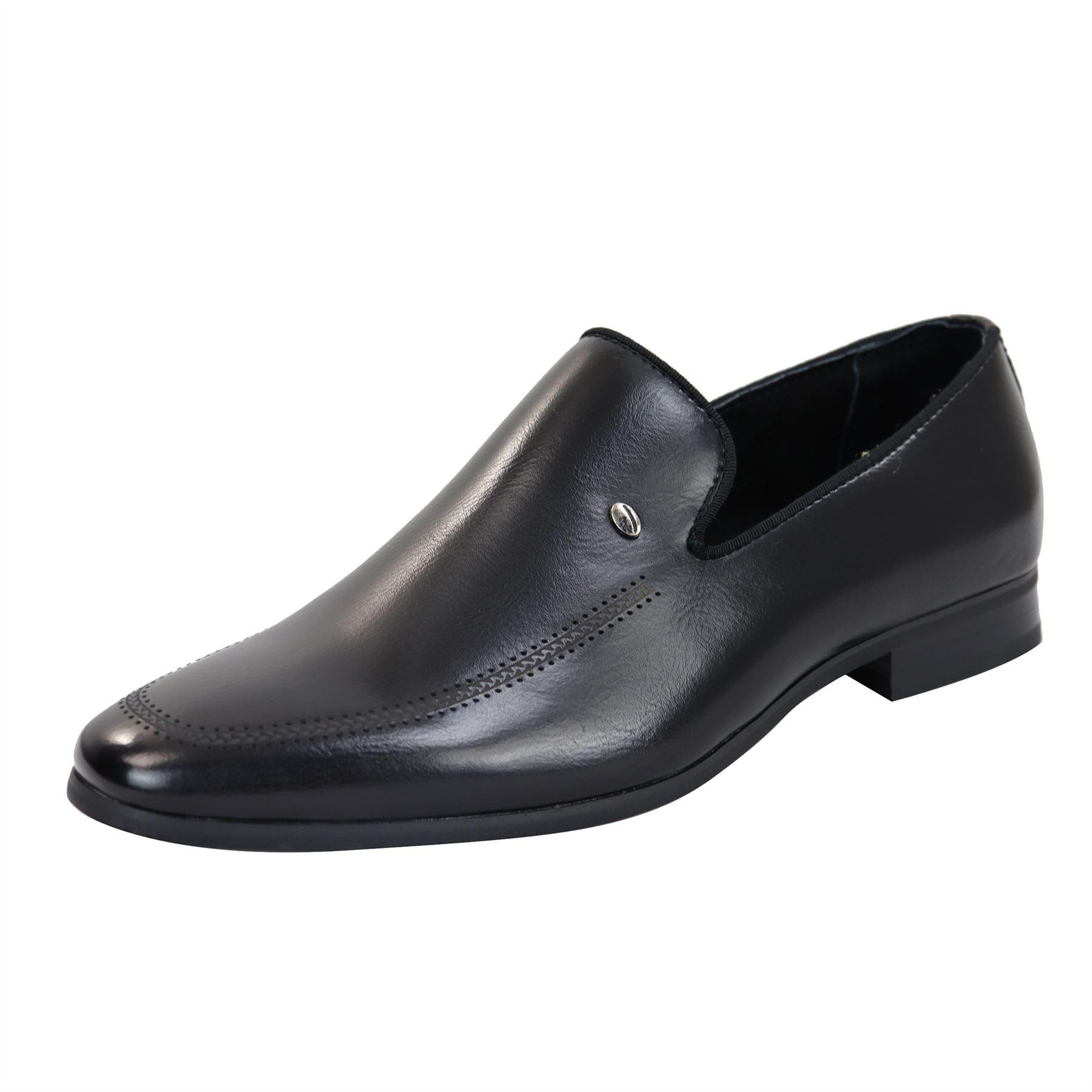 Men's Slip On Loafers Formal Dress Shoes Black Brown - Knighthood Store