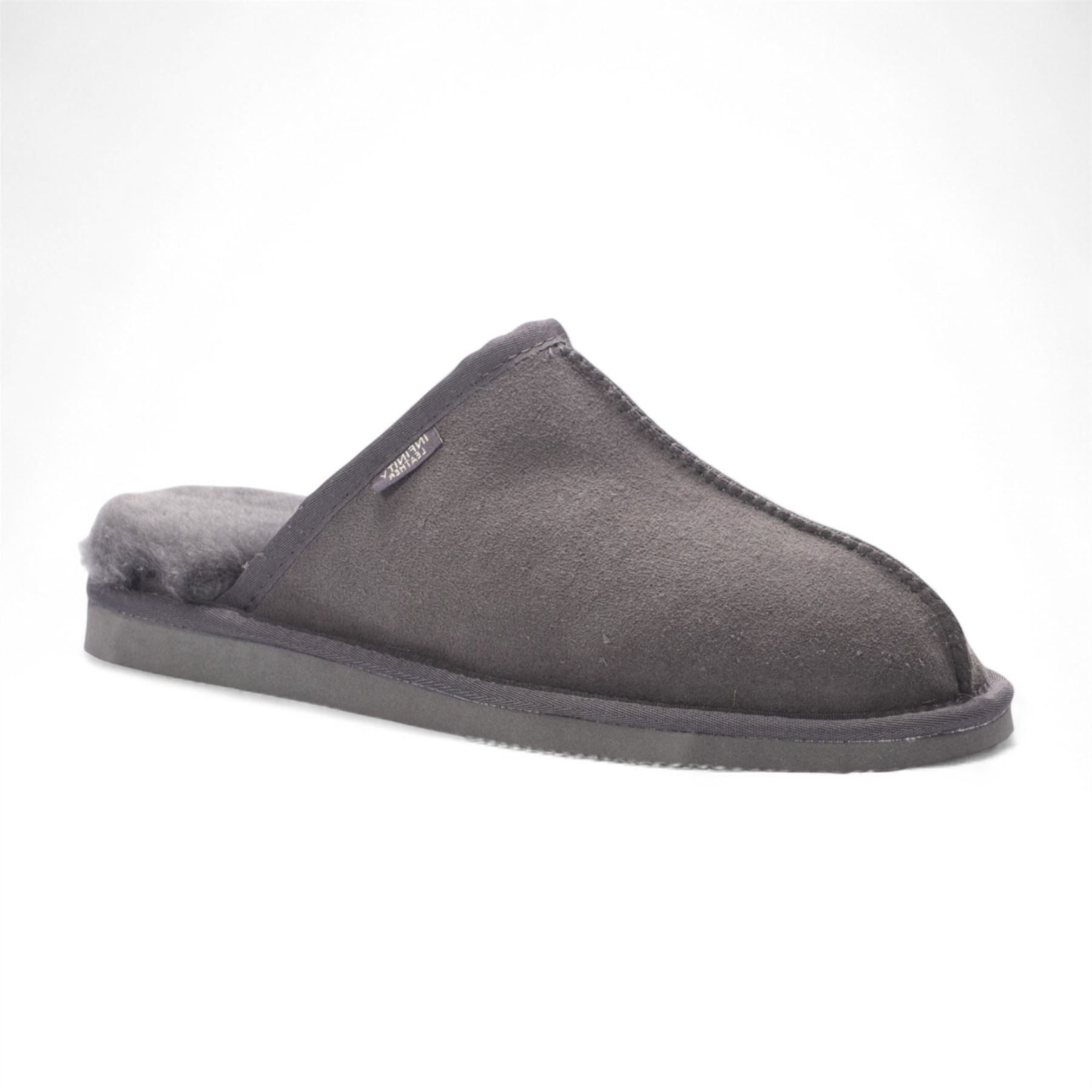 Highland - Men's Genuine Sheepskin Suede Mule Slippers