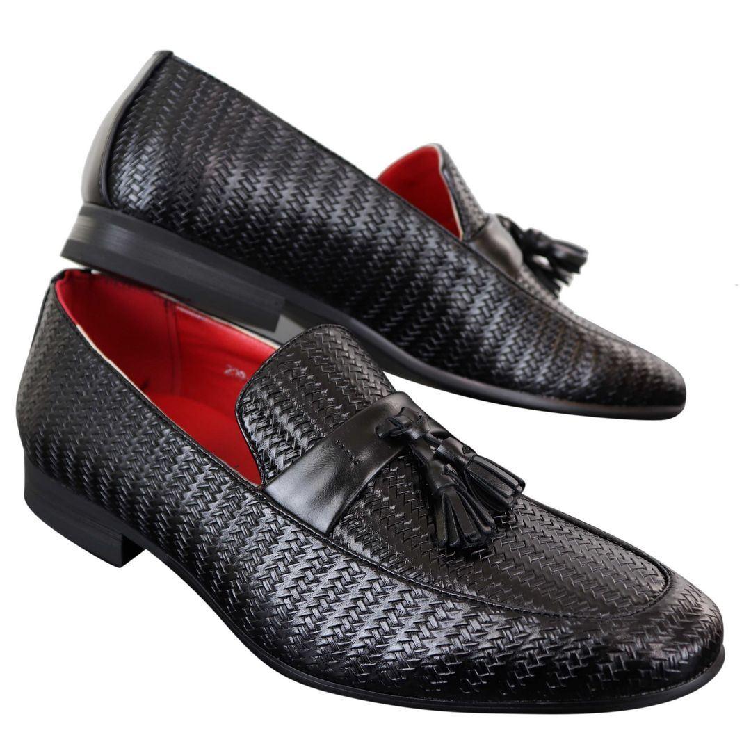 Mens Classic Vintage Tassel PU Leather Driving Shoes Loafers Smart Casual - Knighthood Store