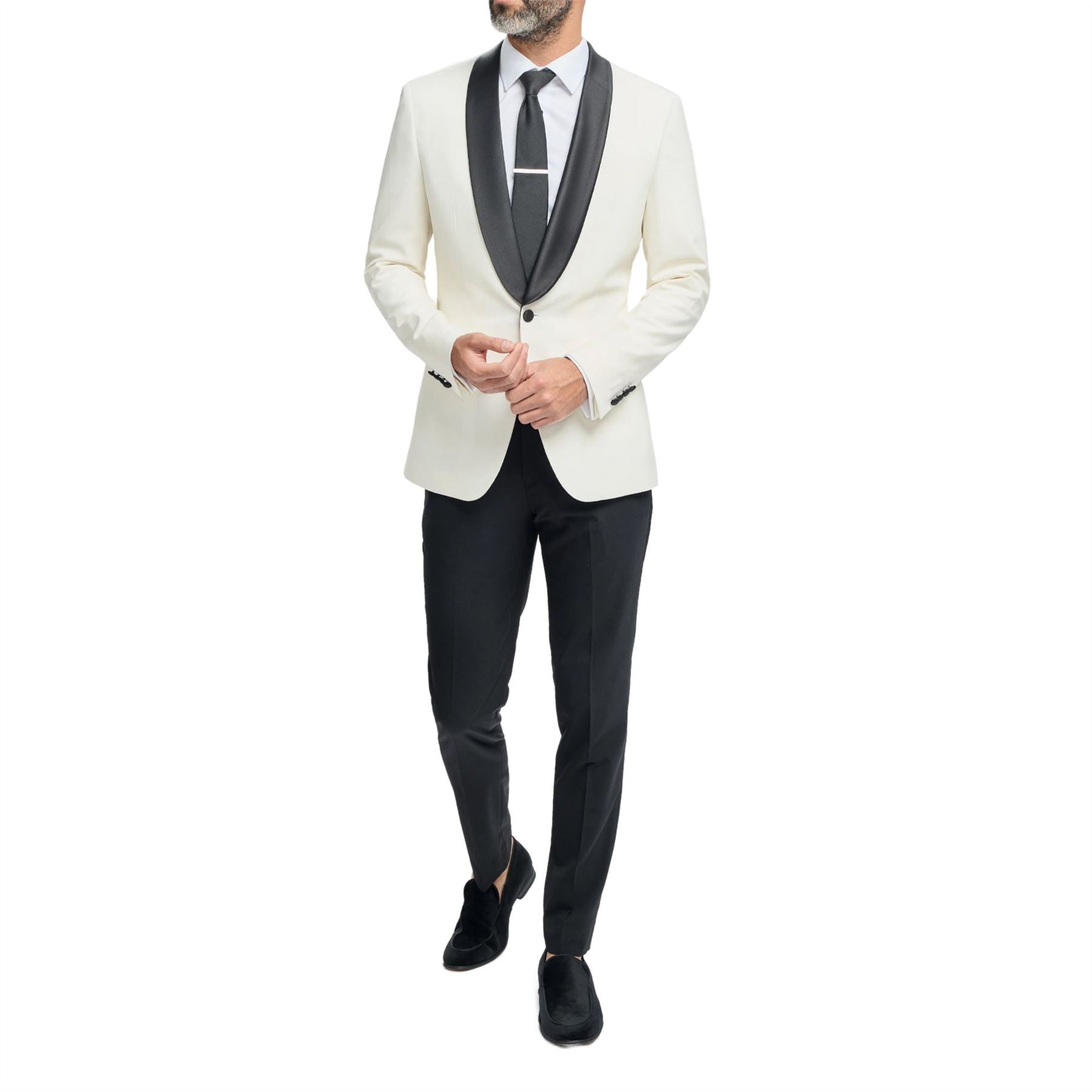 Men's Suit Cream 2 Piece Shawl Collar Tuxedo