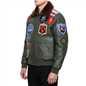Men's Cowhide Top Gun Maverick Leather Aviator Bomber Jacket