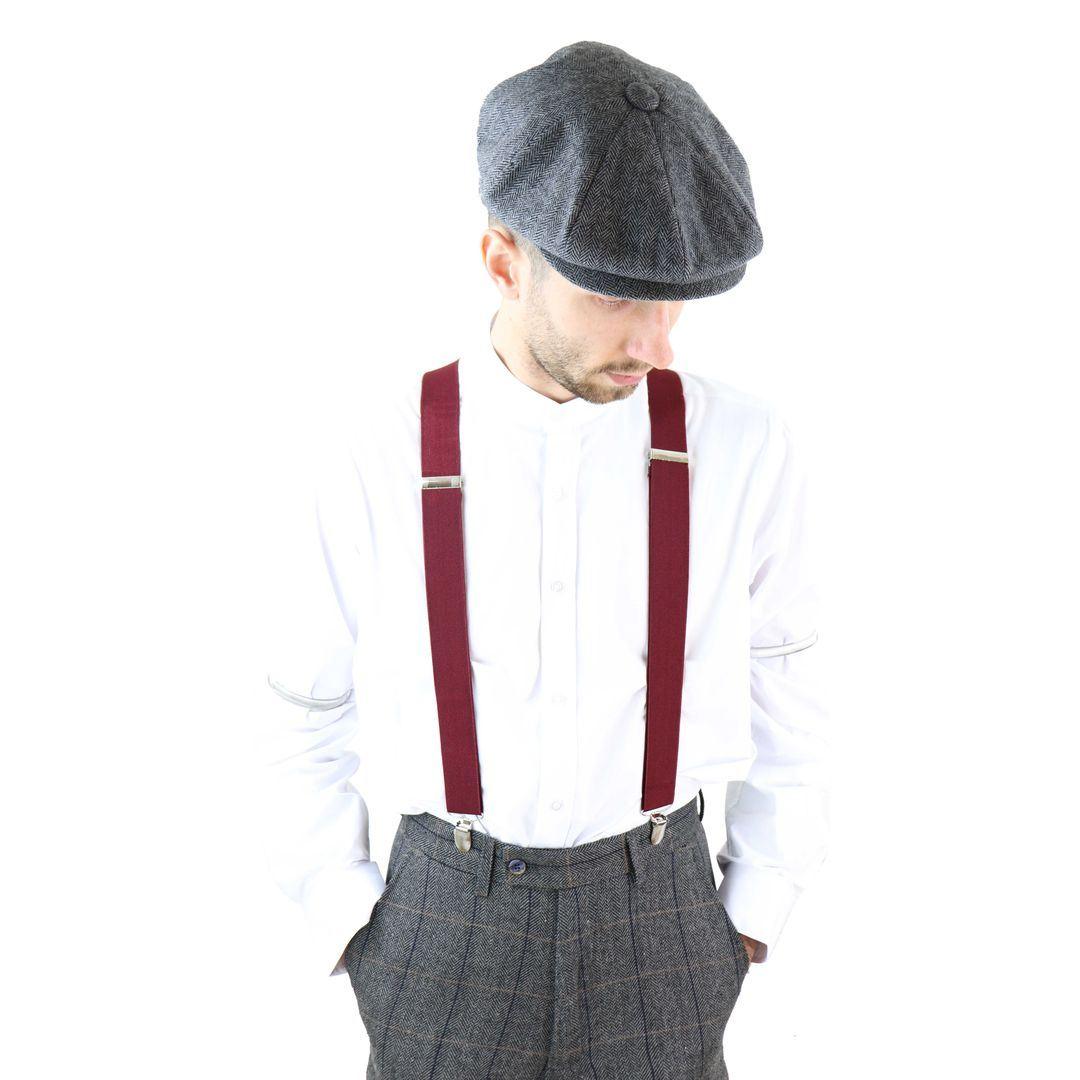 Mens Classic Vintage Retro Trouser Braces Suspenders 1920s Gatsby Blinders - Knighthood Store