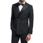 Men's Blazer Black Formal Double Breasted Tuxedo Jacket