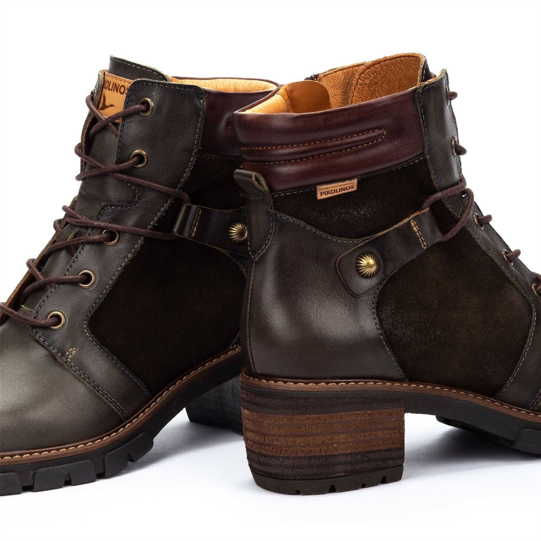 San Sebastia - Women's Forest Brown Leather Ankle Boots