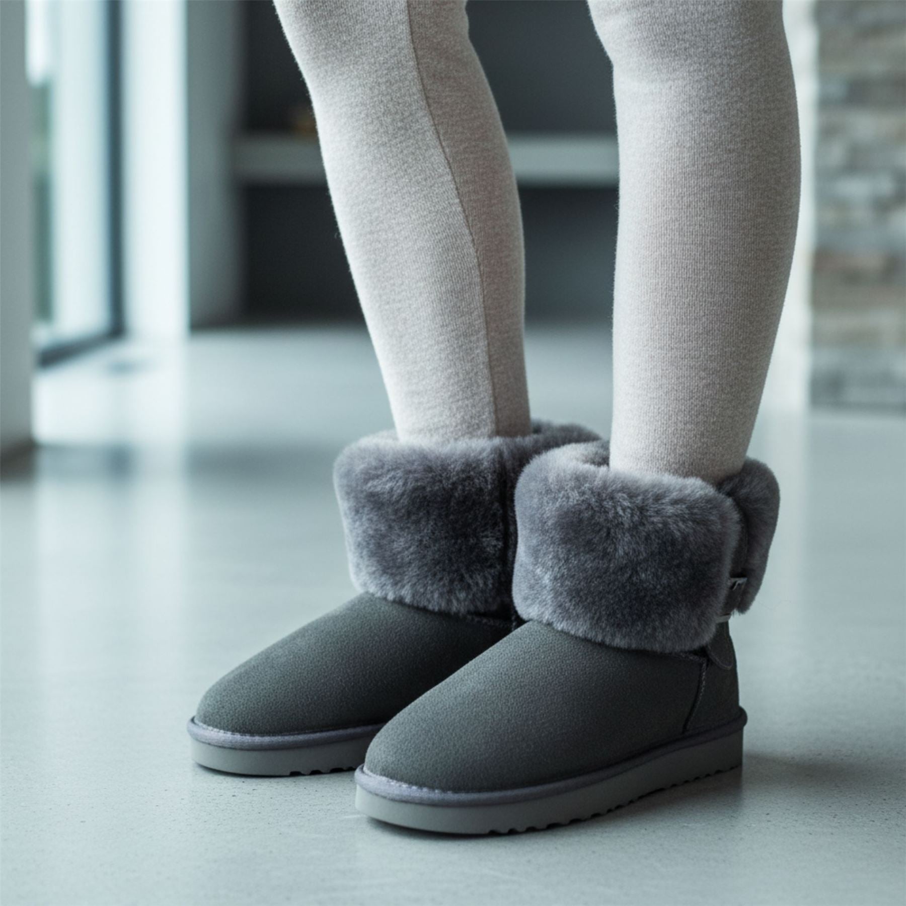 Granite - Women's Sheepskin Suede Winter Boots