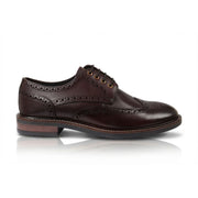 Stokes - Men’s Brown Leather Wingtip Brogue Lace-Up Shoes