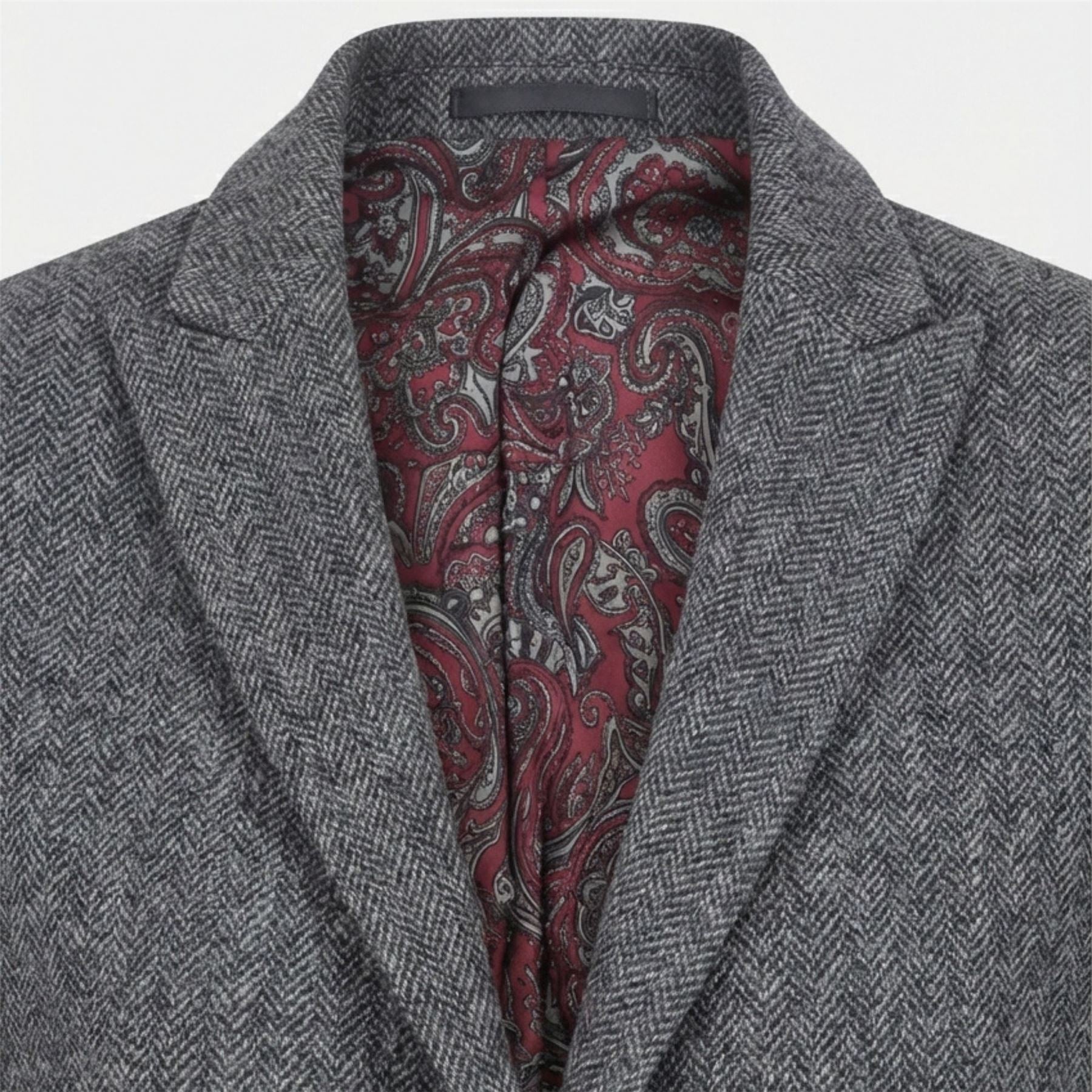 IMW-03 - Women's Grey Tweed Herringbone Blazer Waistcoat