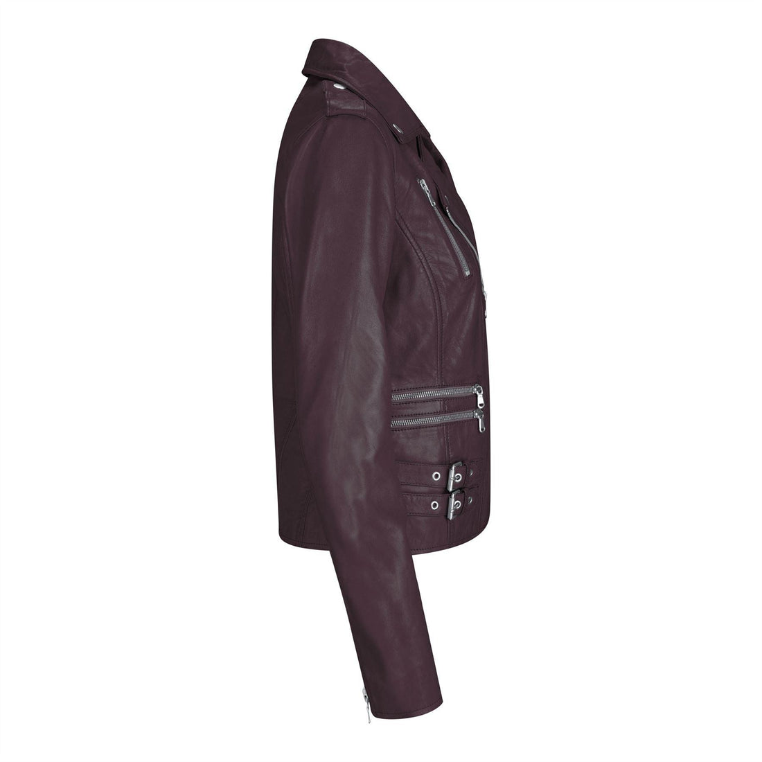 Womens Ladies Real Soft Leather Racing Style Biker Jacket - Knighthood Store