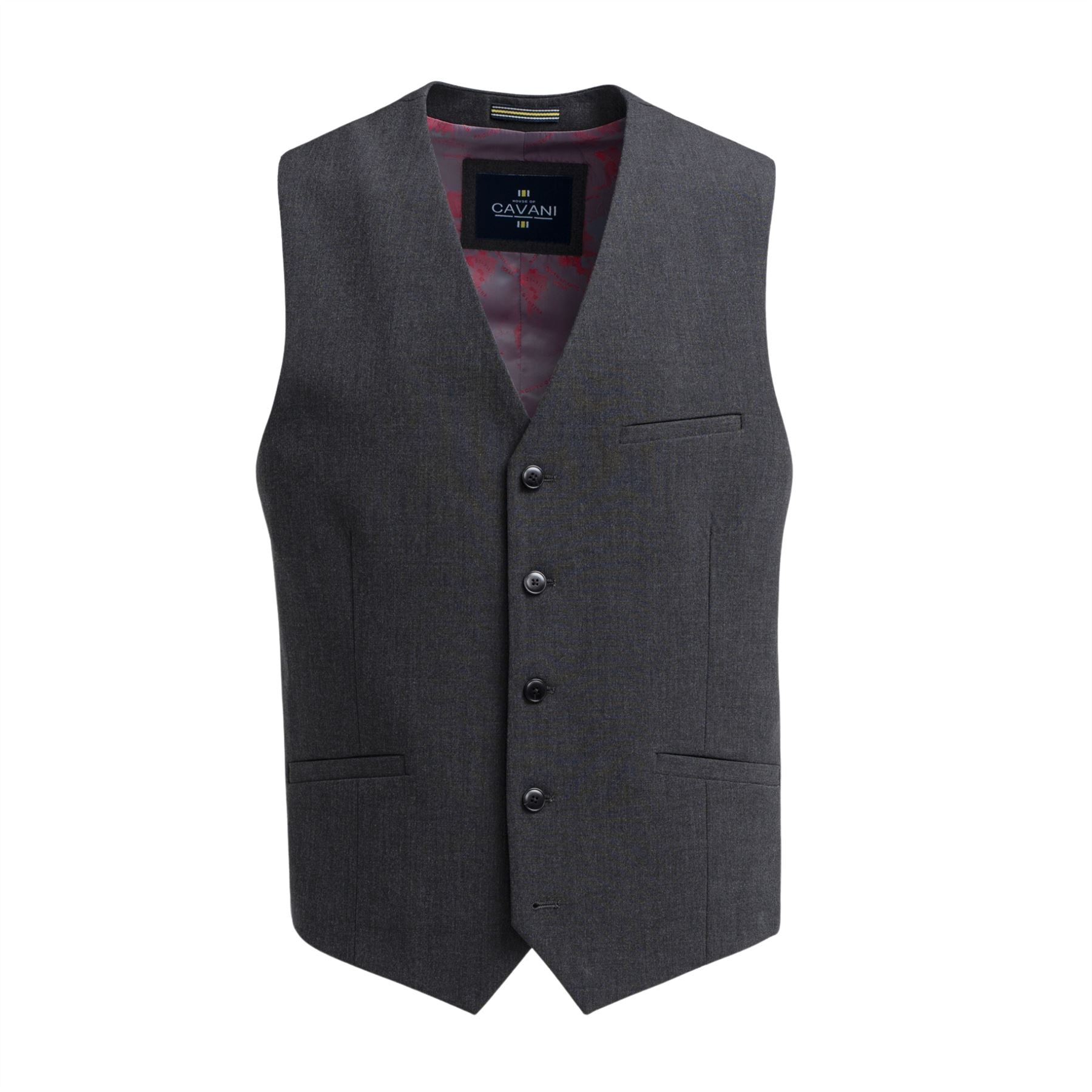 Malibu - Men's Charcoal Textured Waistcoat