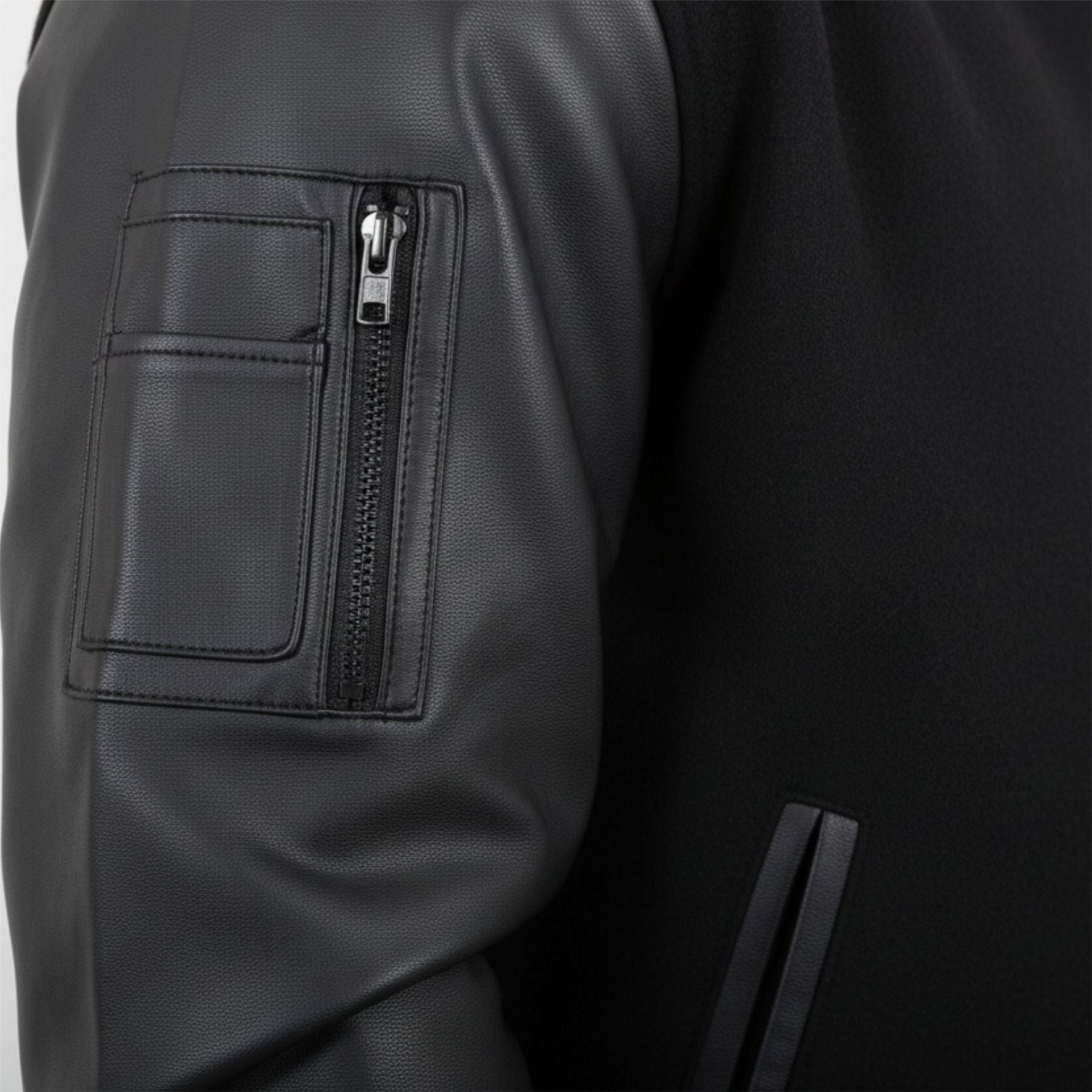 Men's LA Varsity Leather Bomber Jacket