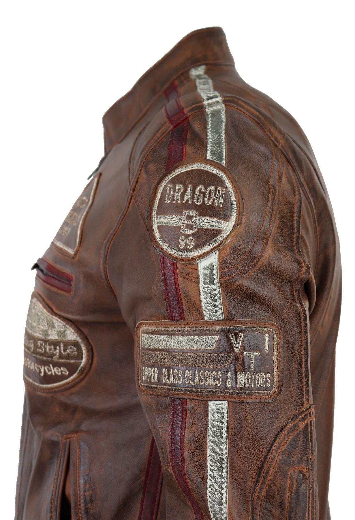 Men's Zipped Biker Leather Jacket | Infinity - Knighthood Store