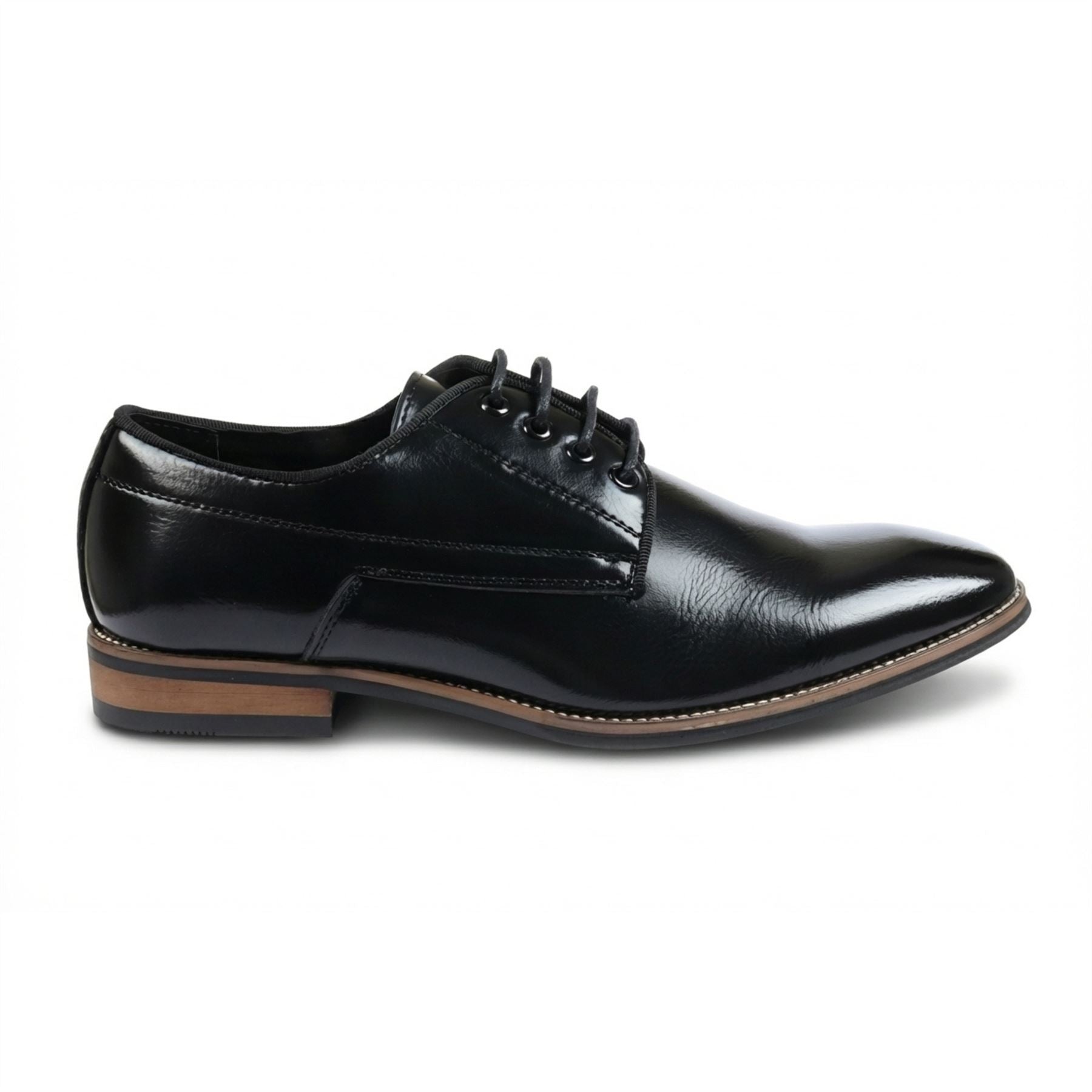 Men’s Classic Plain Toe Derby Lace-Up Oxfords Dress Shoes
